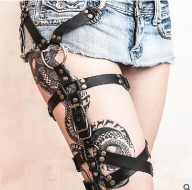 The global Pun wind joker bully sexy leg ring trendy foot ring Seibo punk hox with leg strap