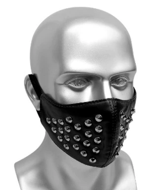 Трендовый аксессуар, красная медицинская маска с молнией, в стиле панк