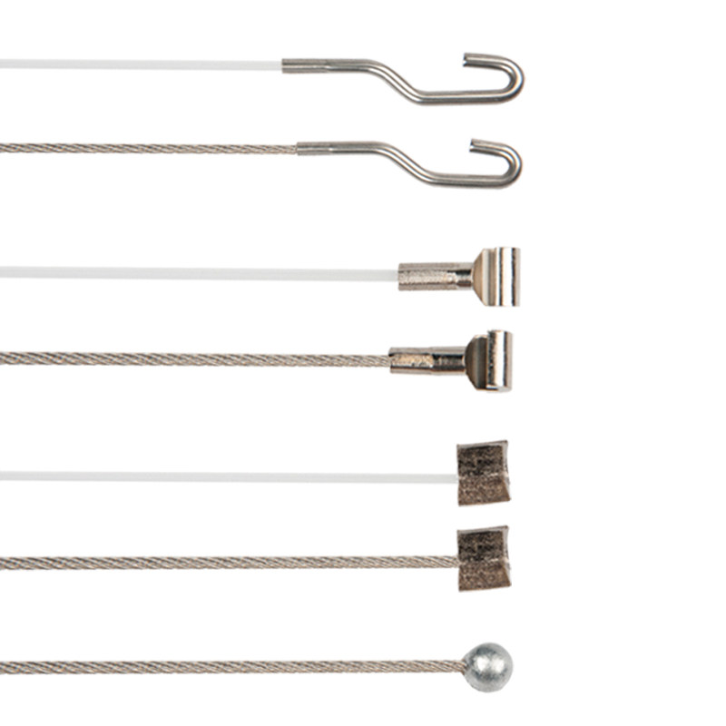 Beautiful picture hanging rope J-type snake head stainless steel nylon rope cable ball head stainless steel cable hanging picture frame special