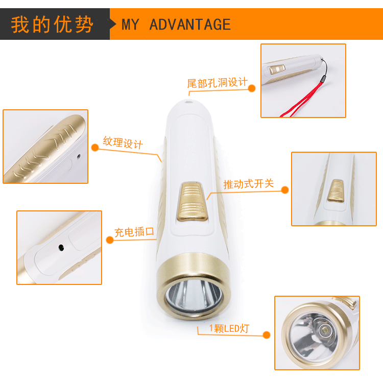 Tốc độ Sen led lithium pin có thể sạc lại đèn pin nhỏ chói di động ngoài trời tầm xa nhà khẩn cấp chiếu sáng đèn pin chống trộm