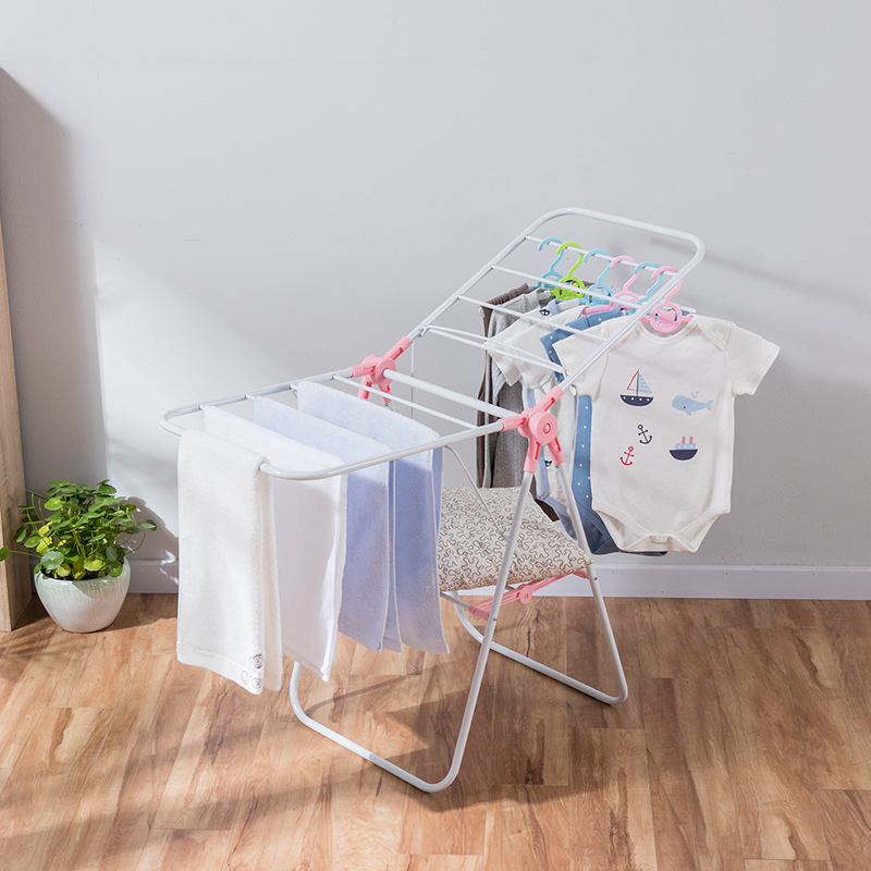 Orunzh Floating window drying rack Floating window drying rack in the ground balcony interior drying frame folding children's clothes hanger