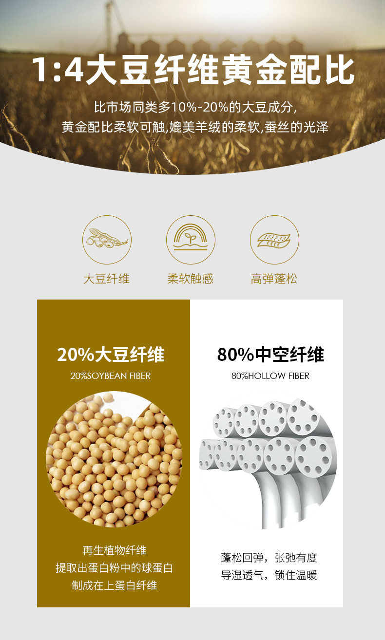 紫罗兰 抗菌大豆纤维舒芙蕾被子 双重优惠折后¥91.65起包邮 4色可选