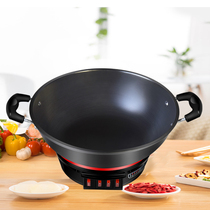Electric explosion frying pan to increase power home commercial large capacity electric hot pot multifunction thick multipurpose cast iron integrated
