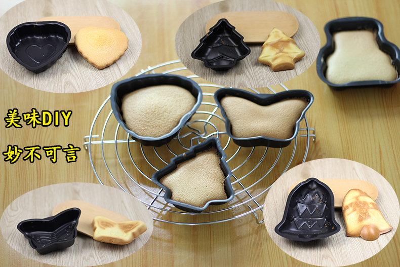 Cây gấu hình trái tim năm sao bằng thép không gỉ bánh khuôn phim hoạt hình gạo bóng bánh pudding khuôn có sẵn - Tự làm khuôn nướng khuôn làm kẹo dẻo