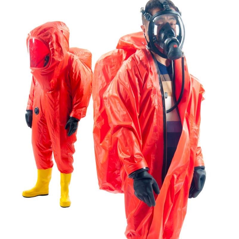 Heavy duty fully enclosed chemical protective clothing Chemical chemical cold storage liquid ammonia ammonia acid and alkali highly toxic light fire protective clothing