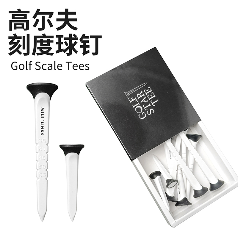 Golf Tee with Scale Indicating Tee Length/Short Tee in a Box to Reduce Resistance and Improve Ball Stability, Plastic Tee