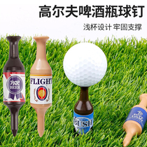 Golf nail tee beer bottle shape golf plastic material limited ball nail driver tee
