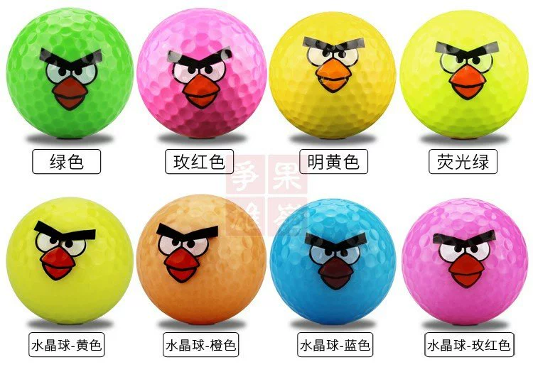 Bóng golf màu mới golf thứ hai bóng quà tặng bóng thực hành bóng Birdie bóng pha lê