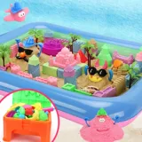 Детский космический песок, безопасный нетоксичный комплект, ластик, глина