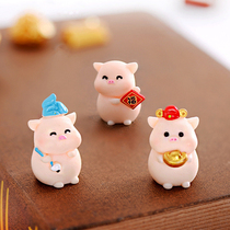 Fu Ruyi Gongxi Xingyuan Bao Wenqu Opera Star 12 Zodiac Piglet Resin Paparazzi Birthday Baking Cake Decorations