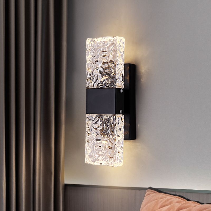 Light Luxury Crystal Wall Lamp, Living Room Background Wall Lamp, Bedroom Bedside Lamp, Simple Corridor Staircase Wall Lamp, Water Ripple Wall Lamp