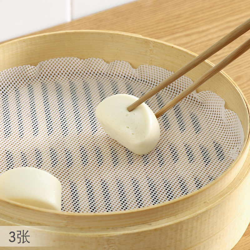 Silicone Steam Cage Mat Round High Temperature Resistant Thickened Steam Cage Cloth Steamed Buns Steamed Buns Steamed Buns Steamed Buns No Stick Small Cage Bag Home Drawer Cloth