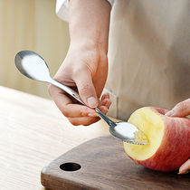 Baby scraping spoon stainless steel baby fruit puree tool scraper apple puree childrens tableware supplementary food tool scraping spoon