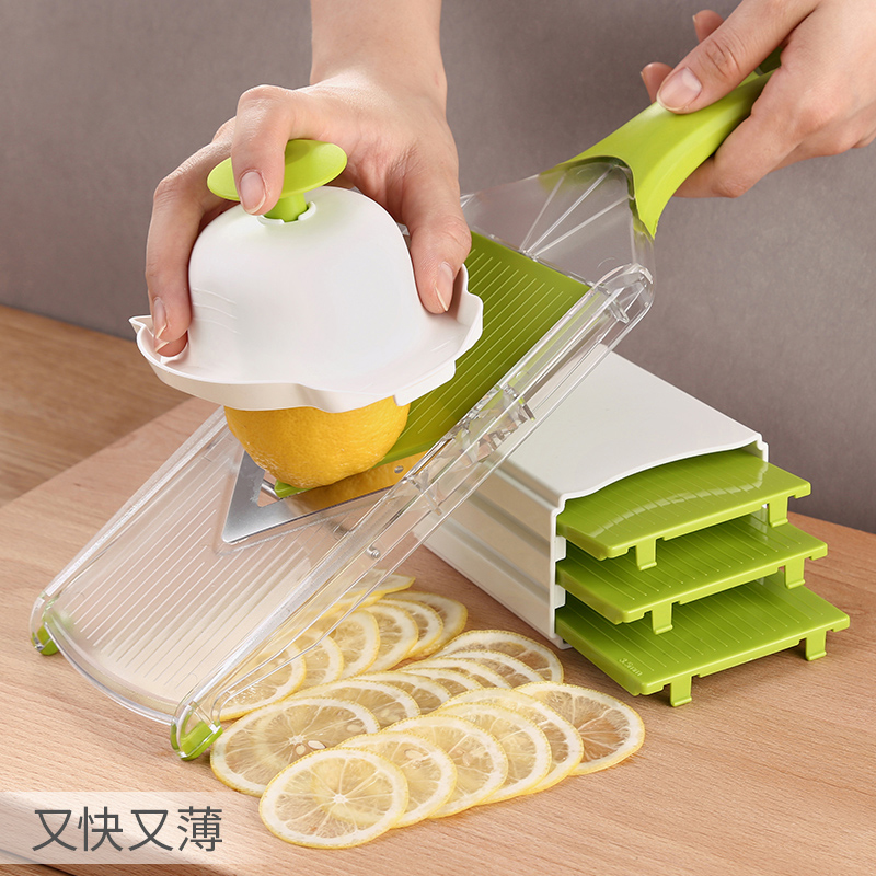 Multi-function vegetable cutting artifact Grater Fruit cutting Orange lemon slicer Kitchen vegetable cutting machine manual household