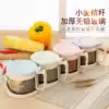 Wheat straw kitchen with spoon seasoning box Set seasoning box Sugar monosodium glutamate seasoning tank Salt can seasoning box Seasoning tank