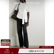 Tibi 早春女仿旧高腰阔腿牛仔裤NAP/NET-A-PORTER颇特