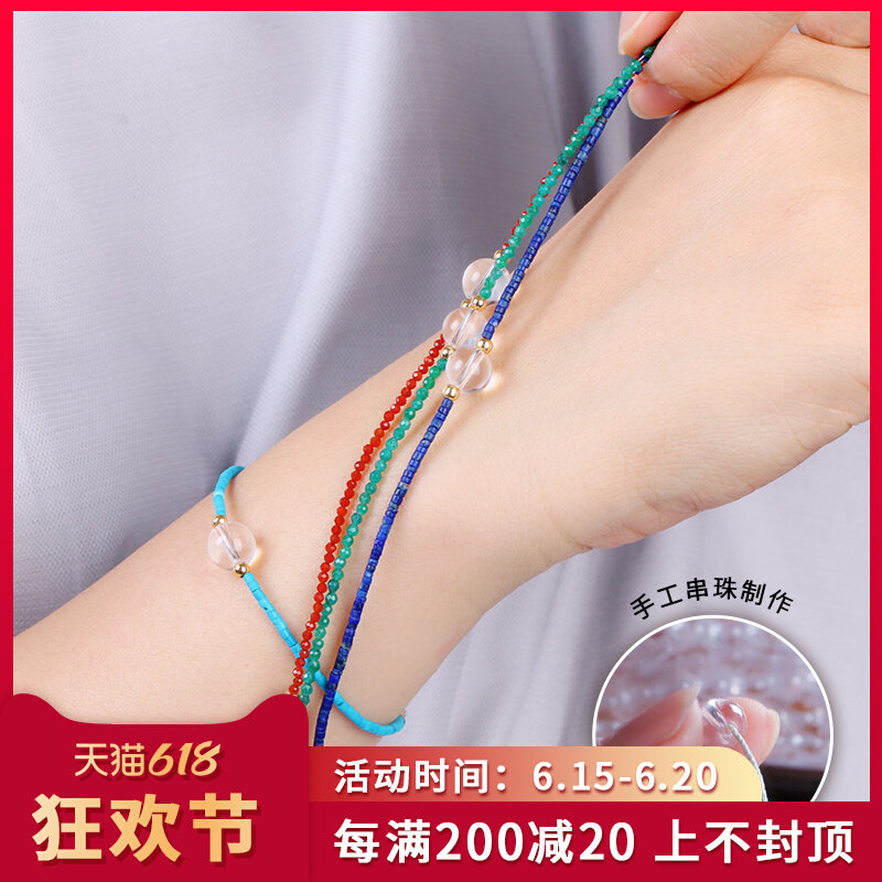 Hidden Nepal Five Thronic Line Yellow Property Diamond Knot Yellow Handmade Male And Female Hands Rope Diamond Rope Five Colorful Rope