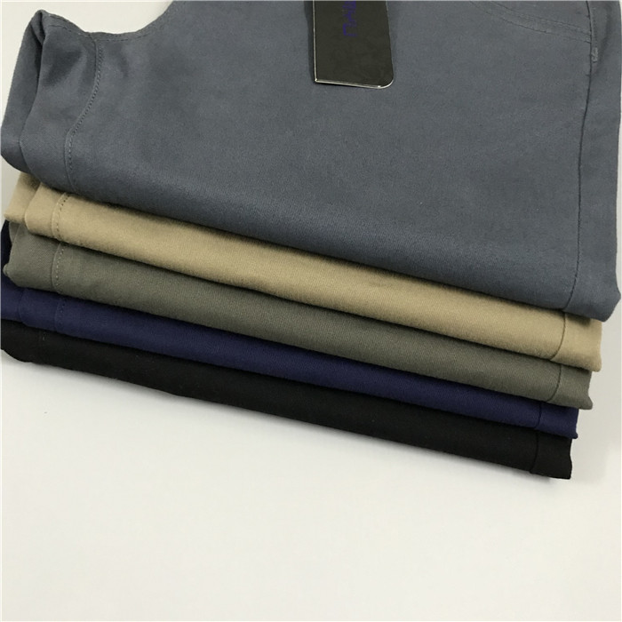 Quần âu màu sắc đơn giản Quần mỏng nam thanh niên Quần cotton thẳng châu Âu và Mỹ Quần nam màu đen quần siêu co giãn - Crop Jeans quần jean nam đẹp