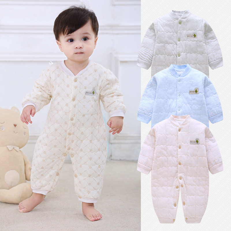 Baby Even body clothes Spring and autumn clothing Warm Men And Women Baby Long Sleeves Colorful Cotton Khaclothes Climbing to Newborn Out