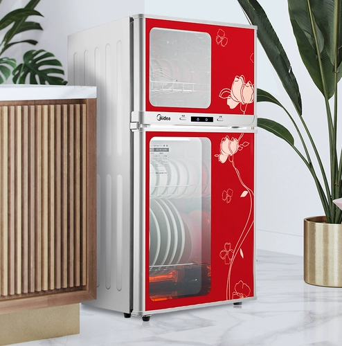 Шкаф дезинфекции Midea Домохозяйство Маленькая высокотемпературная вертикальная кухонная настольная настольная настольная чаша мини -настольный компьютер и палочка для шкафа для шкафа без дренажа