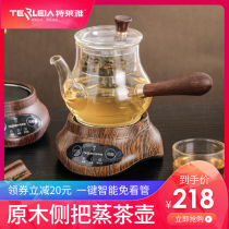 Mini health pot Office small thickened all-glass one-piece mini household multi-function cooking tea steamer