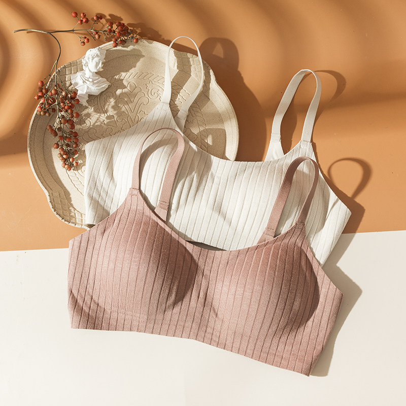 Comfort Fabric Semi Liquid Soft Support Teenage Breast small breast-free Underwear Thin full-cup Summer