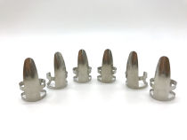 Guitar Accessories Guitar Finger Cots Stainless Steel Metal Shrapnel Large Hole Index Finger Cots Silver