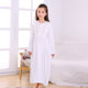 Extended version of girls' nightgown, spring and autumn children's pure cotton long-sleeved baby pajamas, mother-daughter parent-child outfit, princess, middle-aged and older children