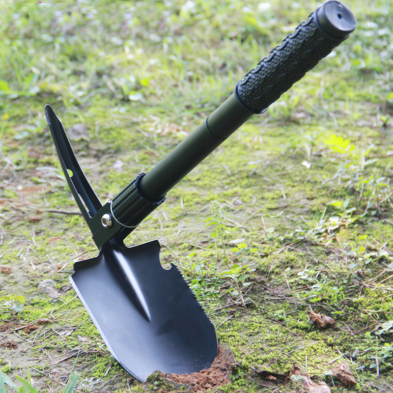 Gardening tools shovel outdoor digging multi-functional manganese steel catch the sea fishing shovel loose soil flower hoe folding pick hoe