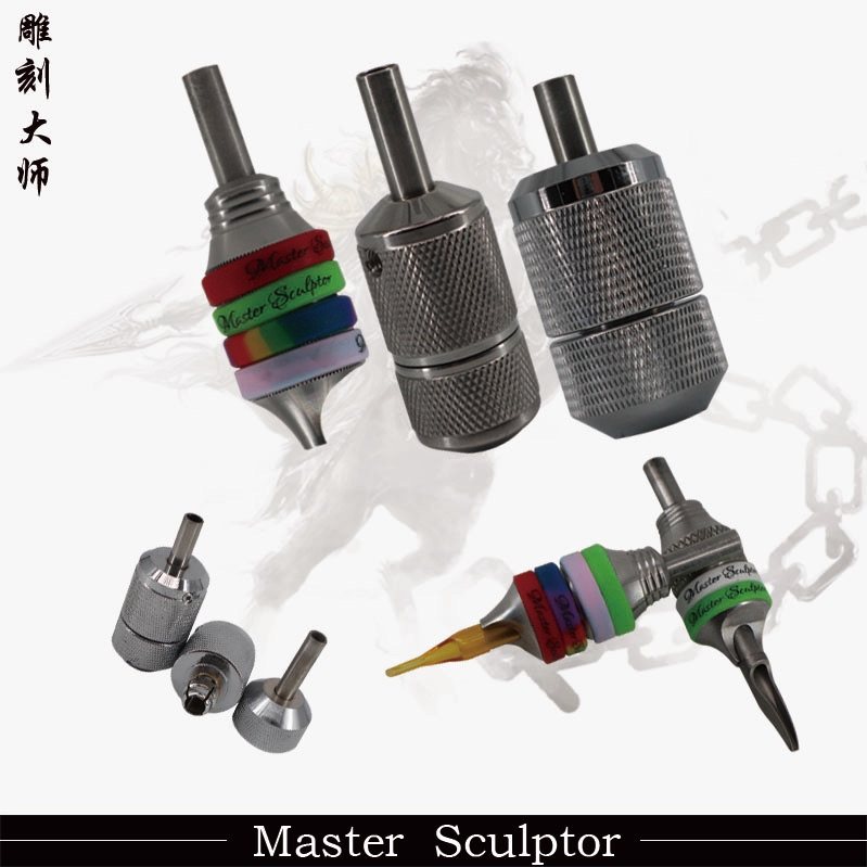 Stainless steel carved new product handle tattoo machine coil machine dedicated nationwide quantity and discount self-locking handle