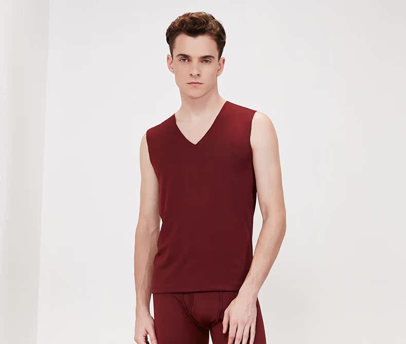 Dây tóc chim ấm áp áo vest nam không có dấu vết đau lòng Cửa hàng kinh doanh cashmere cashmere không tay áo mùa thu đông áo lót nam đẹp