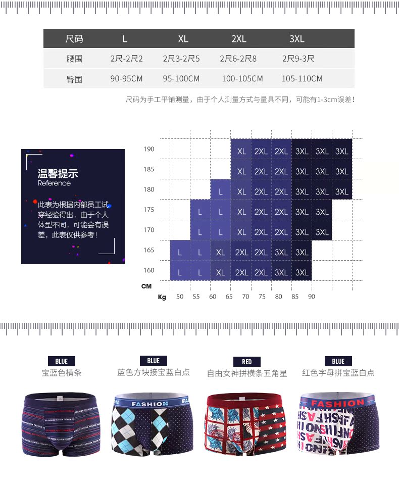 Filament Bird Men Boxer Tóm tắt Cá tính In Quần lót Eo Nam Kích thước lớn Thời trang thoáng khí Tuổi trẻ quan lot