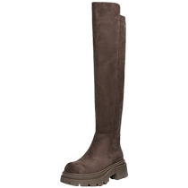 Zhuoshini thick-soled over-the-knee boots for women 2024 new temperament versatile high-top elastic slim boots long boots