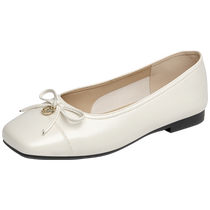 Zhuoshini soft-soled single shoes for women 2024 new flat-soled versatile shoes square-toe French ballet slip-on shoes
