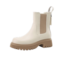 Dzukuri White Boots Children 2024 New Exploits Thick Bottom Belchi Short Boots Style Lit