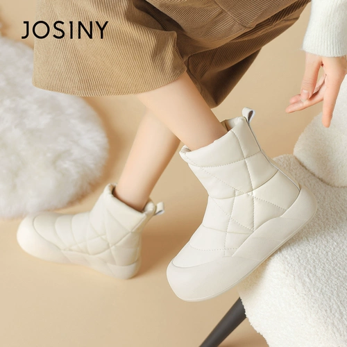 Zhuo Shini Snow Boots 2024 Новая зима плюс бархатная утолщенная женская обувь водонепроницаем