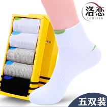 Long socks boy pure cotton tube white autumn and winter thickened towel bottom badminton youth boy 15 years old