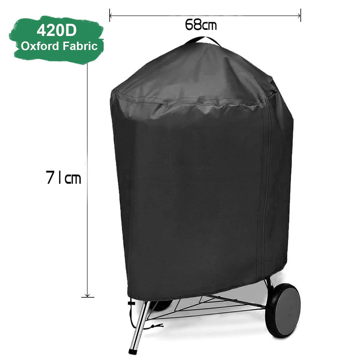 BBQ Hood Furniture Hood Outdoor Oven Hood Rain-Proof Water Anti-Dust Shading Round Barbecue Hood Cloth Cross Border Apple Oven