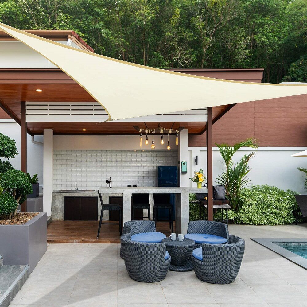 Sunrise shade awning anti-UV pool skyline pool garden right angle triangle waterproof household terrace