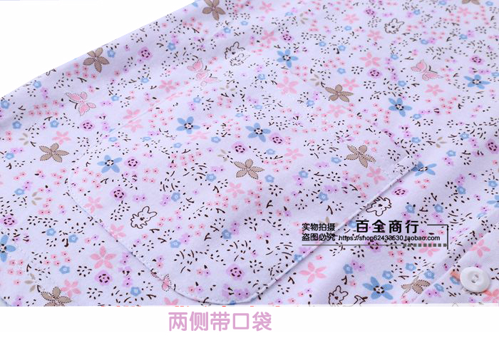 Cotton phụ nữ mỏng phần áo len dài tay nút áo đơn mảnh áo cotton nhà quần áo sống đồ ngủ kích thước lớn đồ ngủ pijama