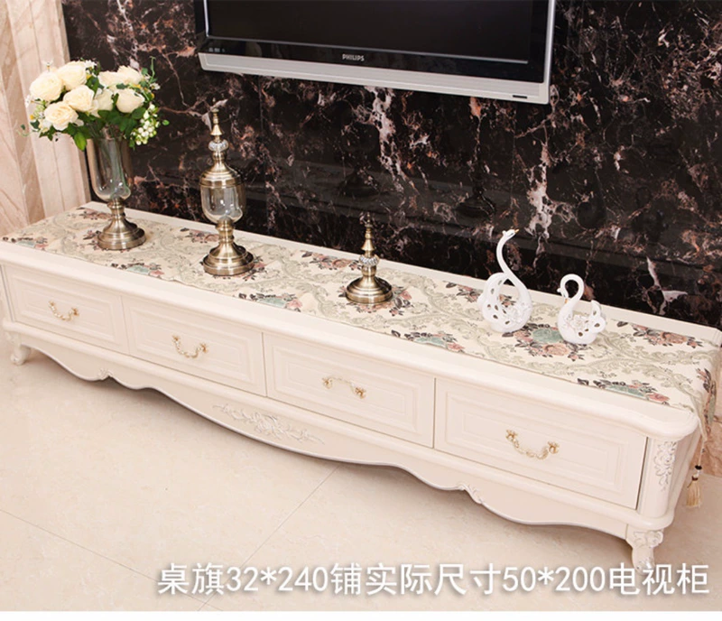 Mỹ giày bàn cà phê mục vụ Á hậu sang trọng truyền hình lối vào bảng vải khăn trải bàn bông không trượt chân châu Âu của giường - Khăn trải bàn