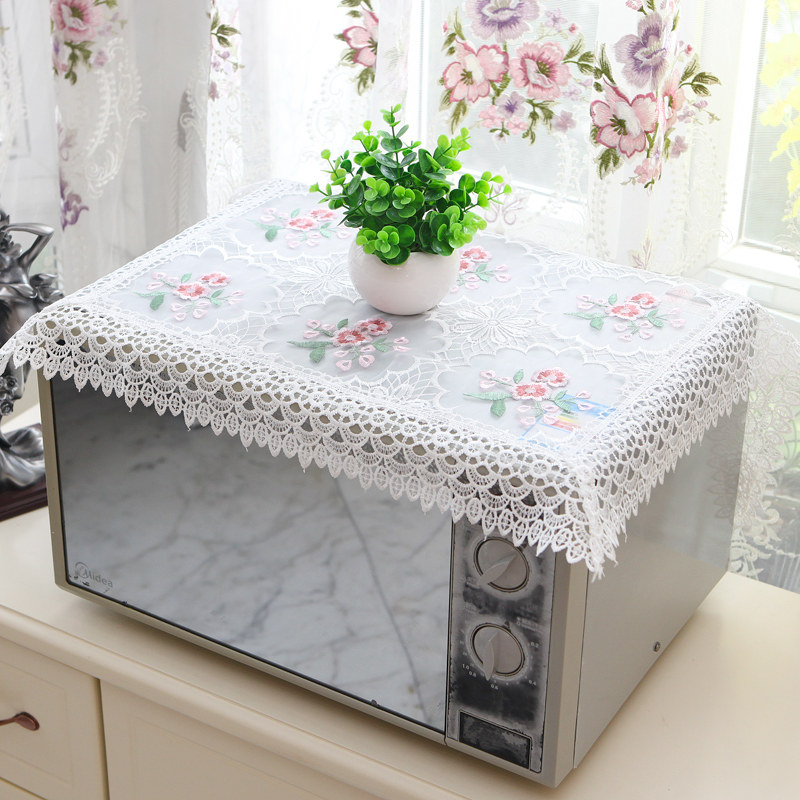 Bàn cà phê khăn trải bàn trắng ren bàn vải vải khăn trải bàn đầu giường thông qua nhỏ khăn trải bàn tròn TV tủ vải trải bàn nhựa