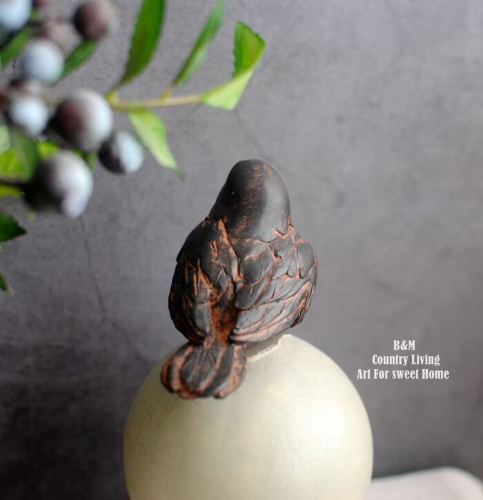 Pháp phong cách nước Mỹ retro cũ nhựa giả sắt rèn hiệu ứng trang trí chim tự nhiên cách trang trí phòng khách nhà vuông