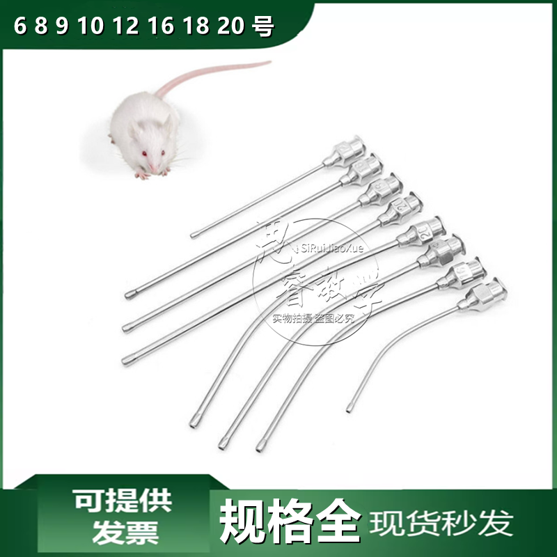 不锈钢头大鼠灌胃针 小鼠灌胃针 老鼠灌胃器 小动物灌胃针 灌胃器