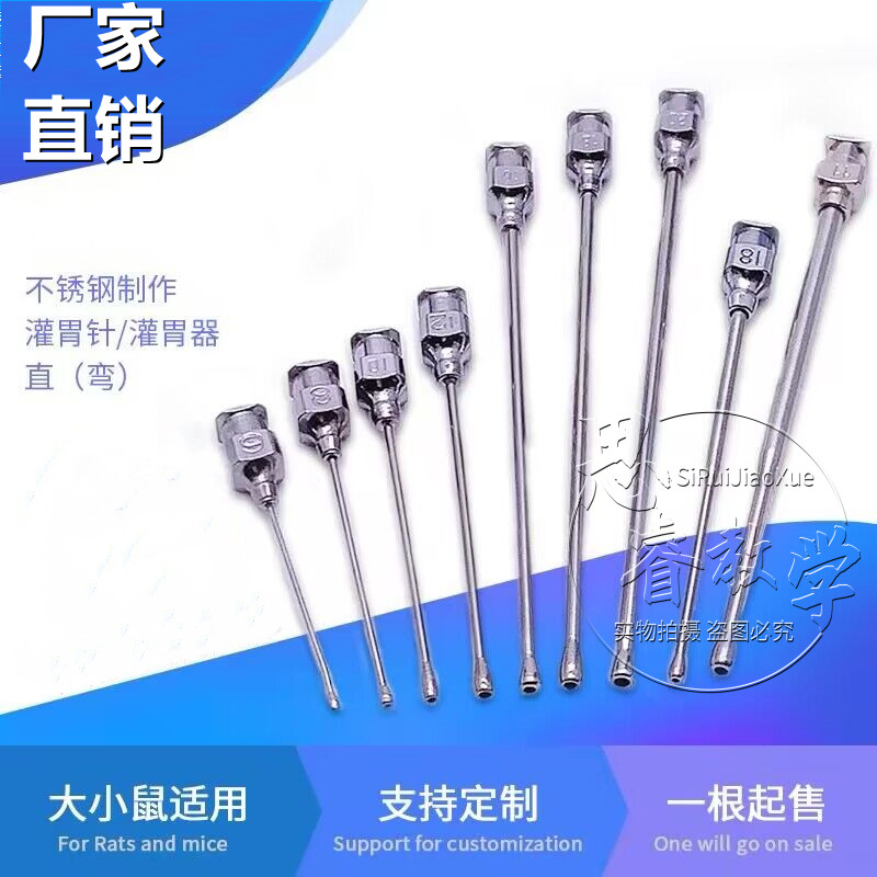 大鼠不锈钢灌胃针 小鼠不锈钢灌胃针 老鼠灌胃器  动物喂药管 器
