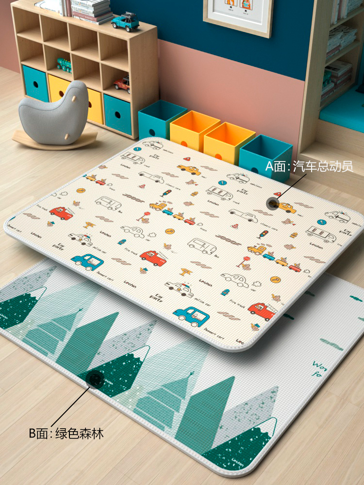 Automobile Mobilization / Green Forest / 3C Certification Formaldehyde Freebaby Climbing pad Creeping mat xpe thickening The whole picture Mat carpet children baby Toys a living room household