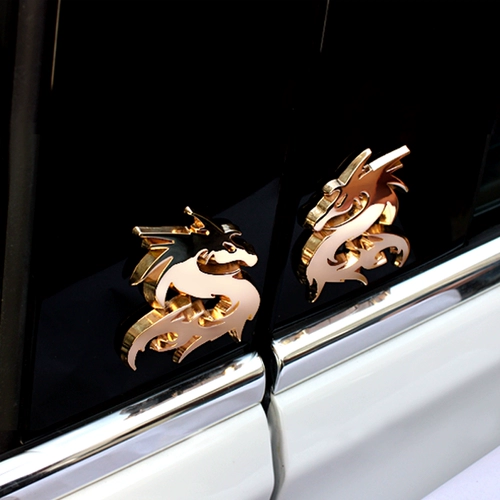 Персонализированная китайская автомобильная наклейка автомобиля модификация металлическая земля 3D Трехмерная тотемная плата с большими воротами