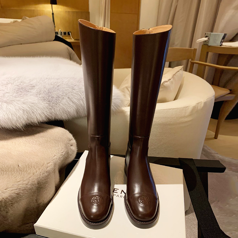 Chanel-Style Embroidered Camellia Long Boots for Women, 2026 New Model, Over-The-Knee Slim Boots, High Tube Riding Boots Chanel-Style Embroidered Camellia Long Boots for Women, 2026 New Model, Over-The-Knee Slim Boots, High Tube Riding Boots