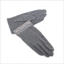 There are happy grid cloth mens wool gloves driving gloves mens gloves winter single layer wool cloth