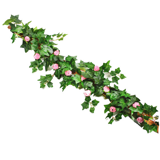 Grape vine air-conditioning tubes block simulation rose rattan decoration winding plastic vine flower strip heating pipe fake flowers